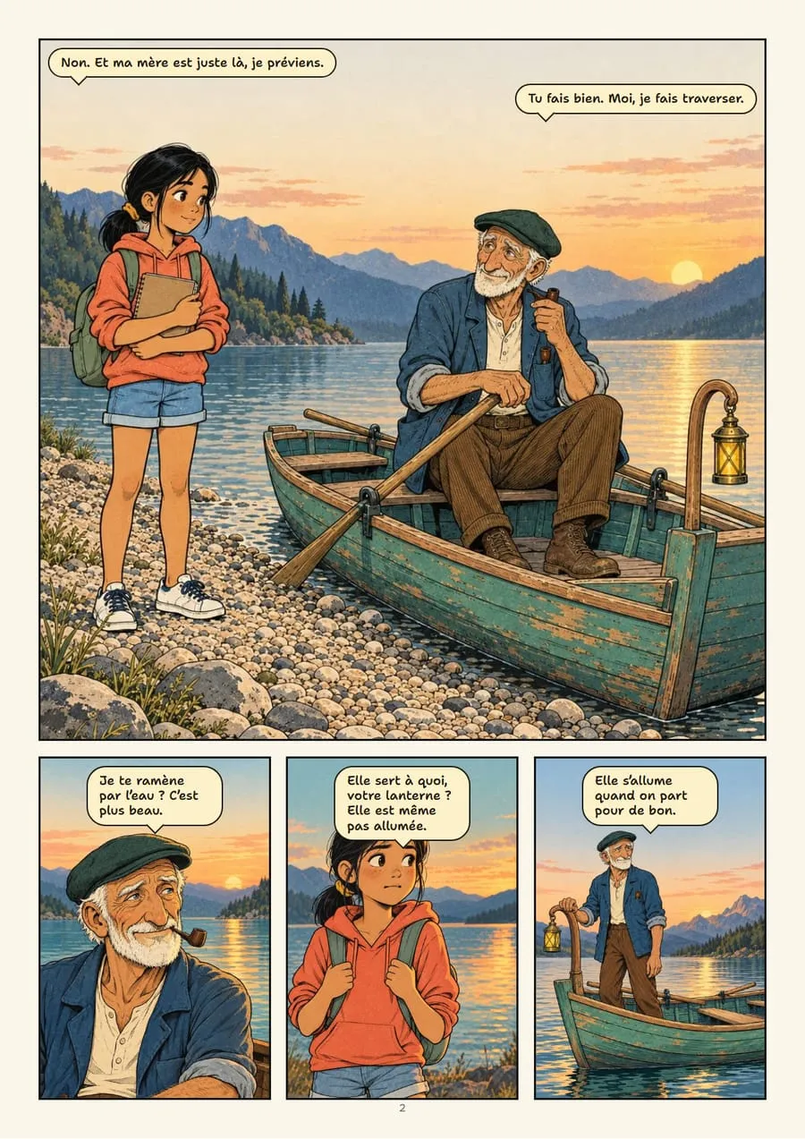 Planche 2 de l’album « Le passeur du lac »
