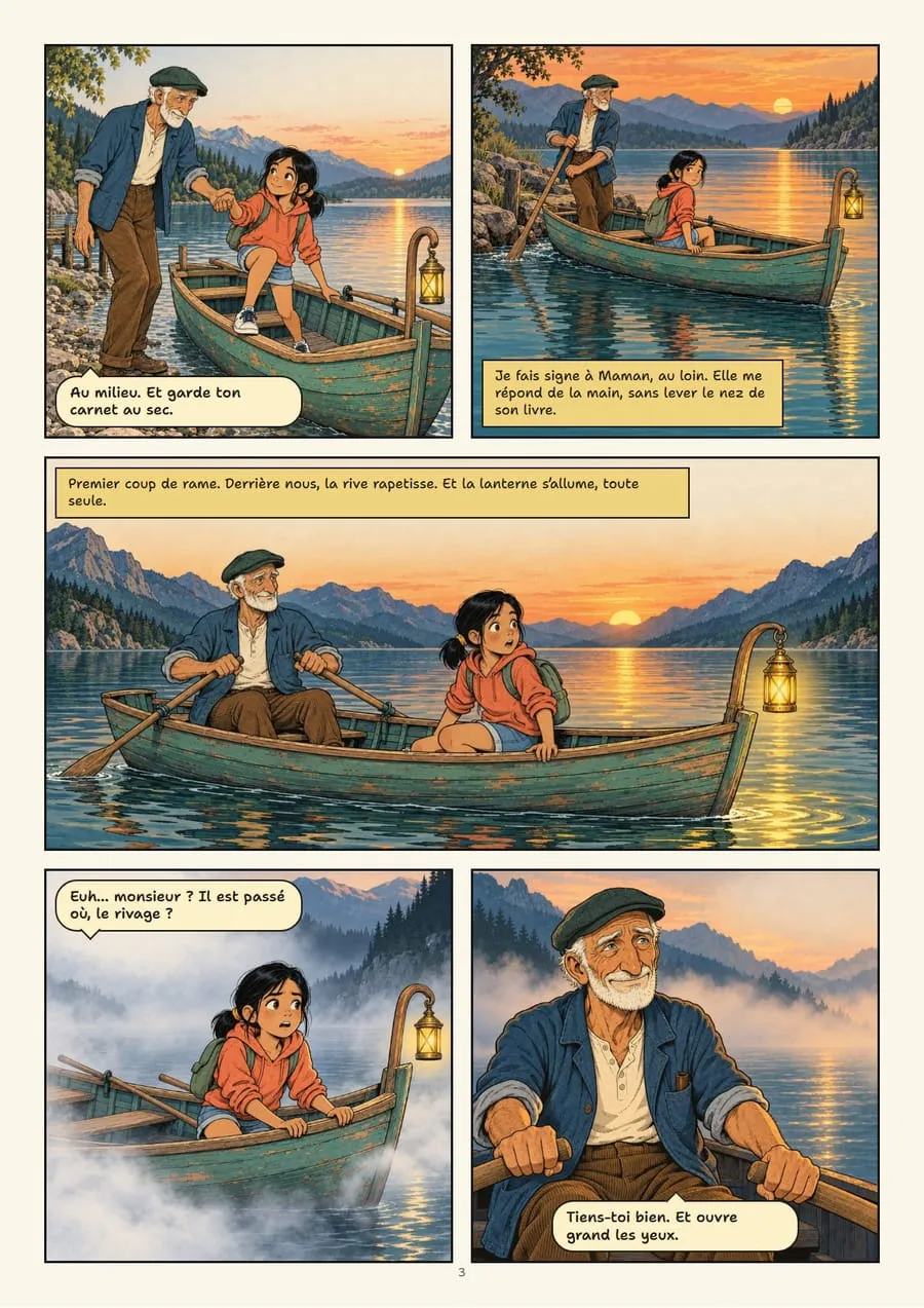 Planche 3 de l’album « Le passeur du lac »
